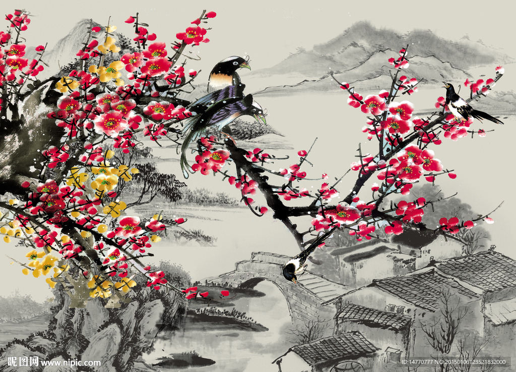 梅花国画