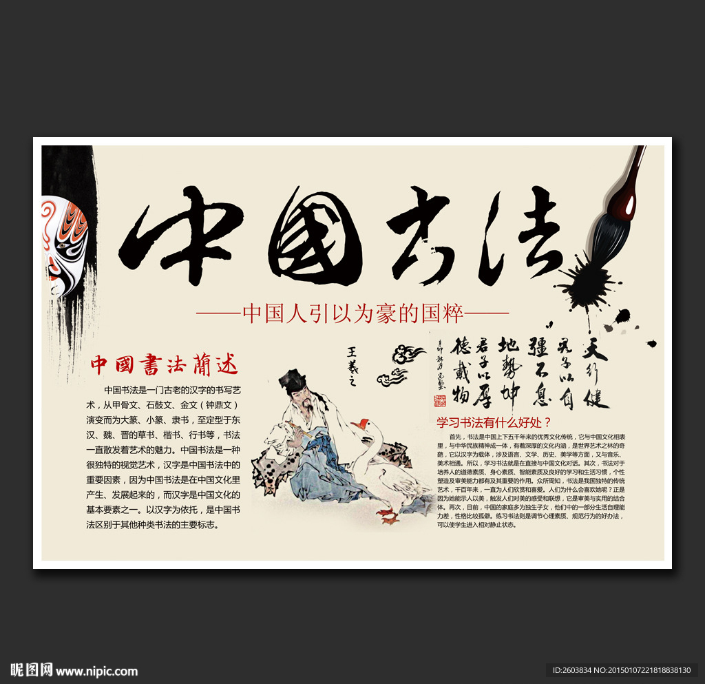 中国书法介绍展板