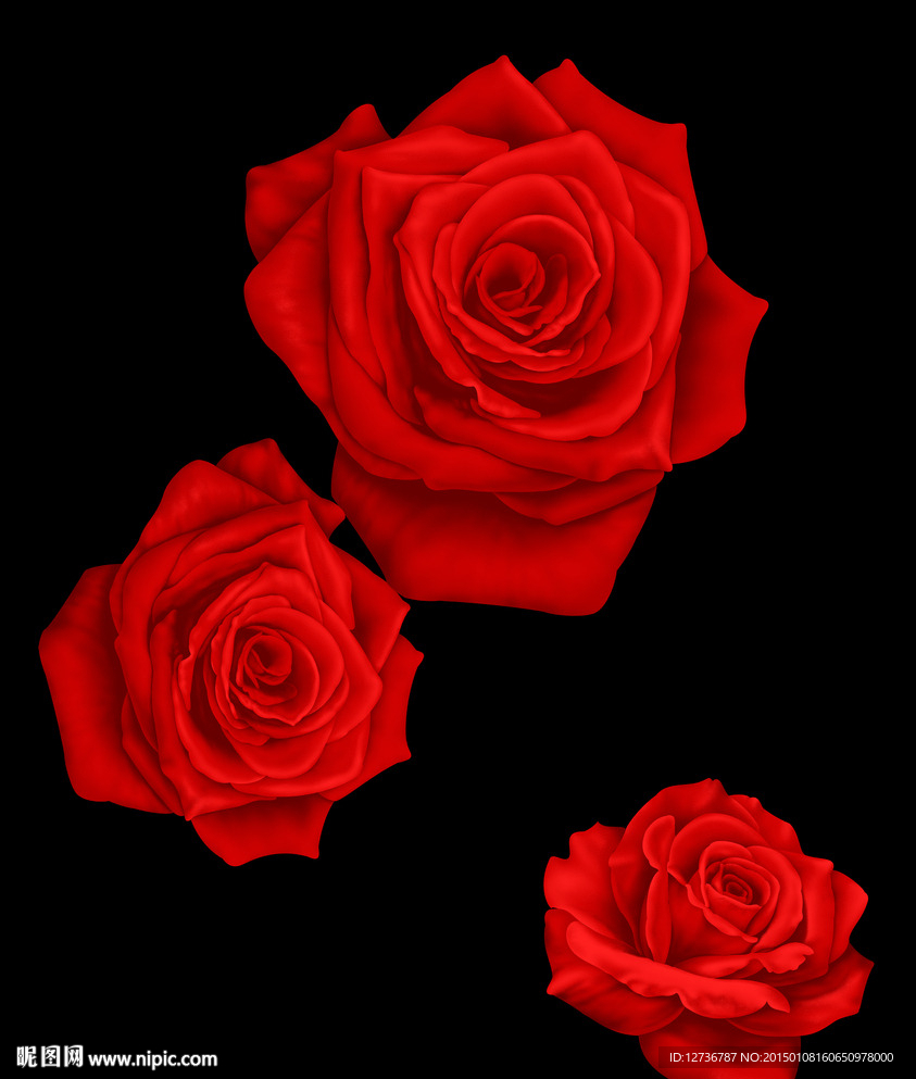 玫瑰（云纹分层）