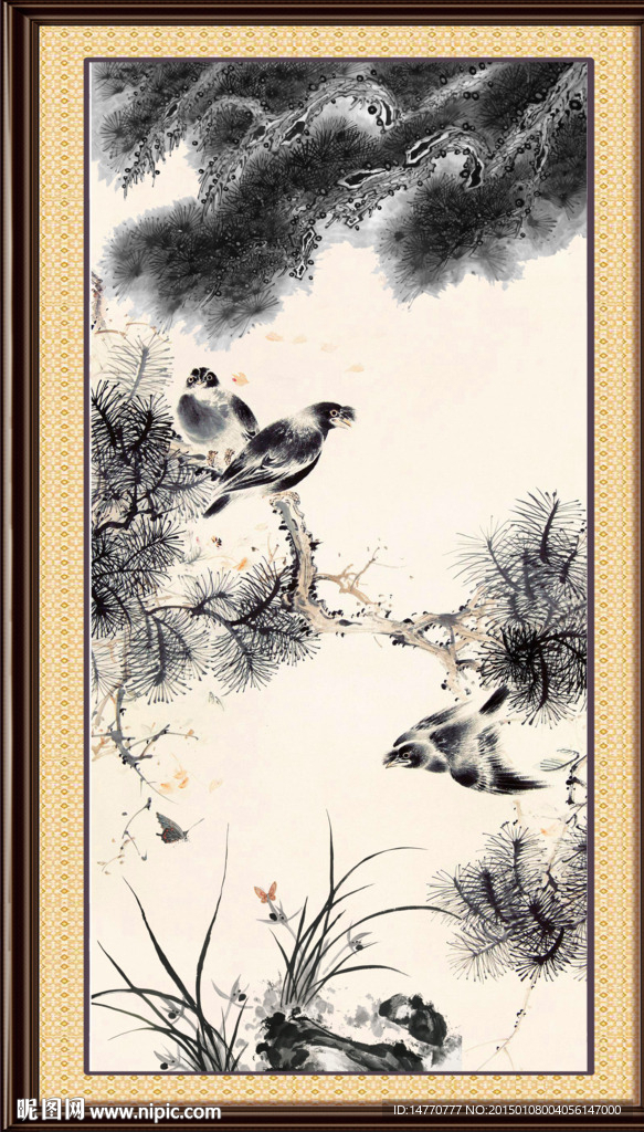 花鸟水墨装饰画