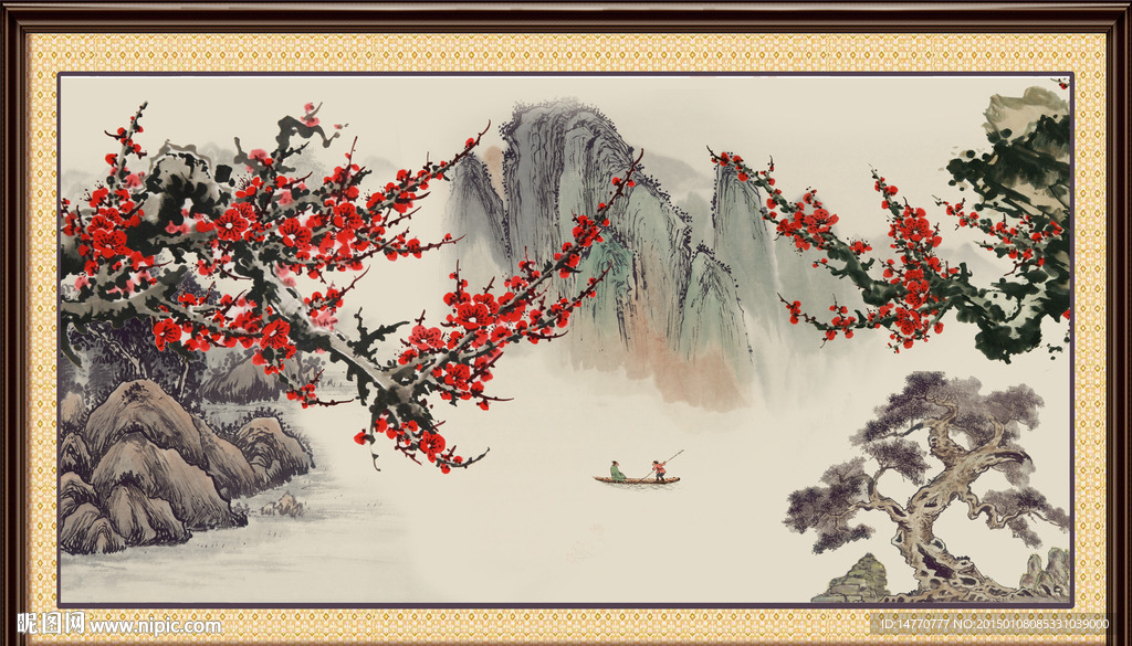 国画梅花图