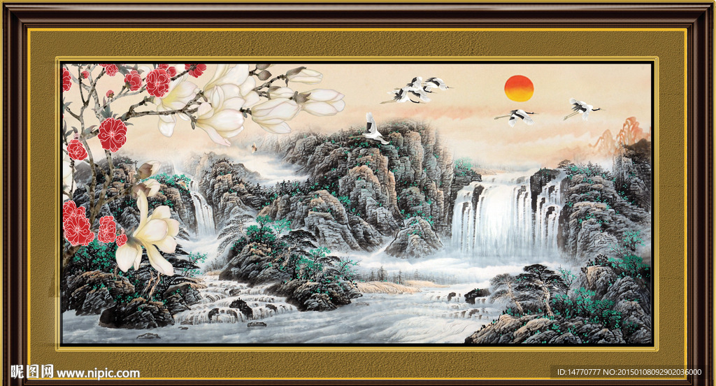 国画风景山水图