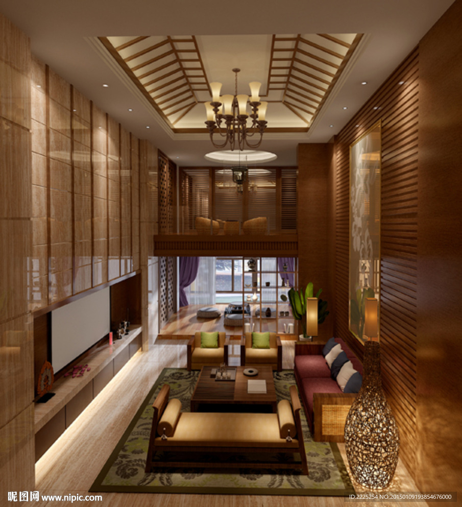 别墅客厅效果图