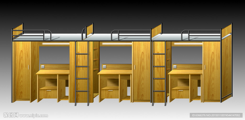 家具设计 学生床铺