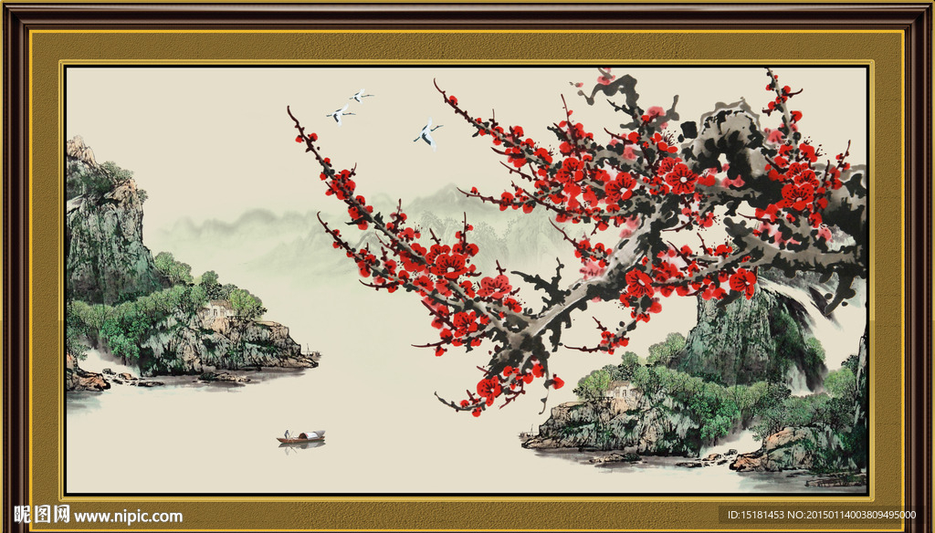 国画梅花图