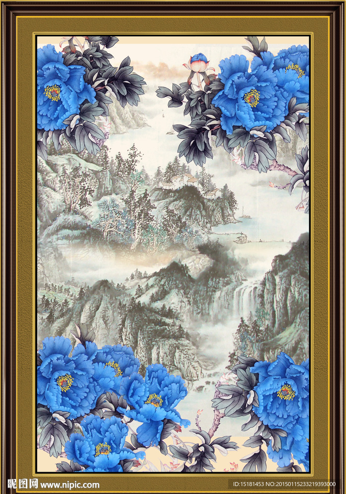 牡丹风景画