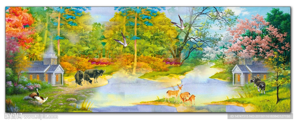 欧式风景油画