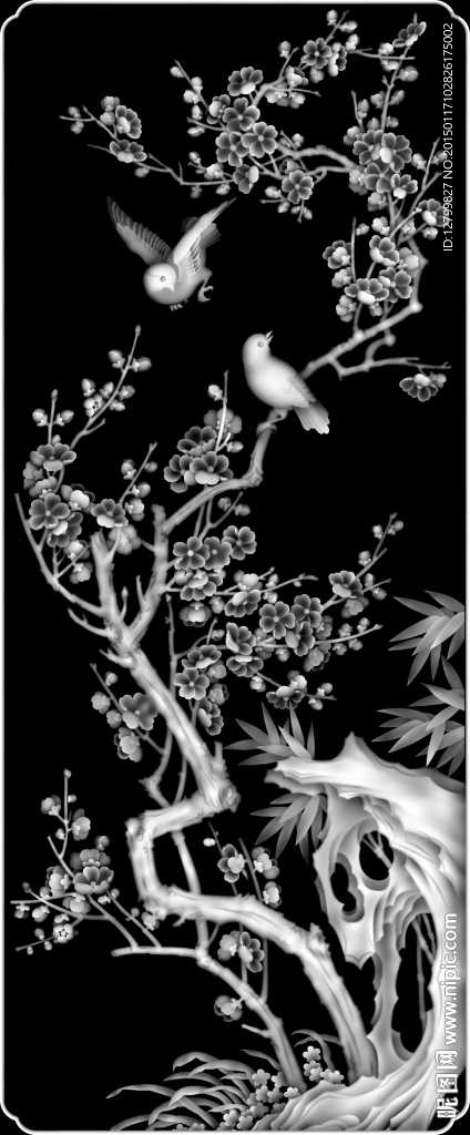 梅花灰度图