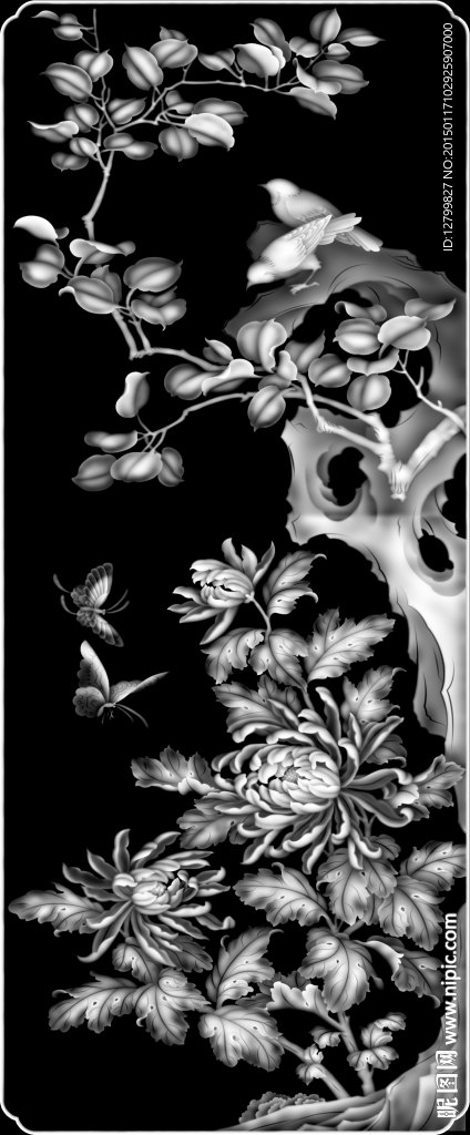 菊花灰度图