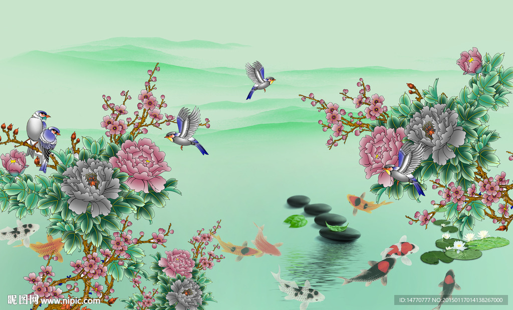 花开富贵风景图