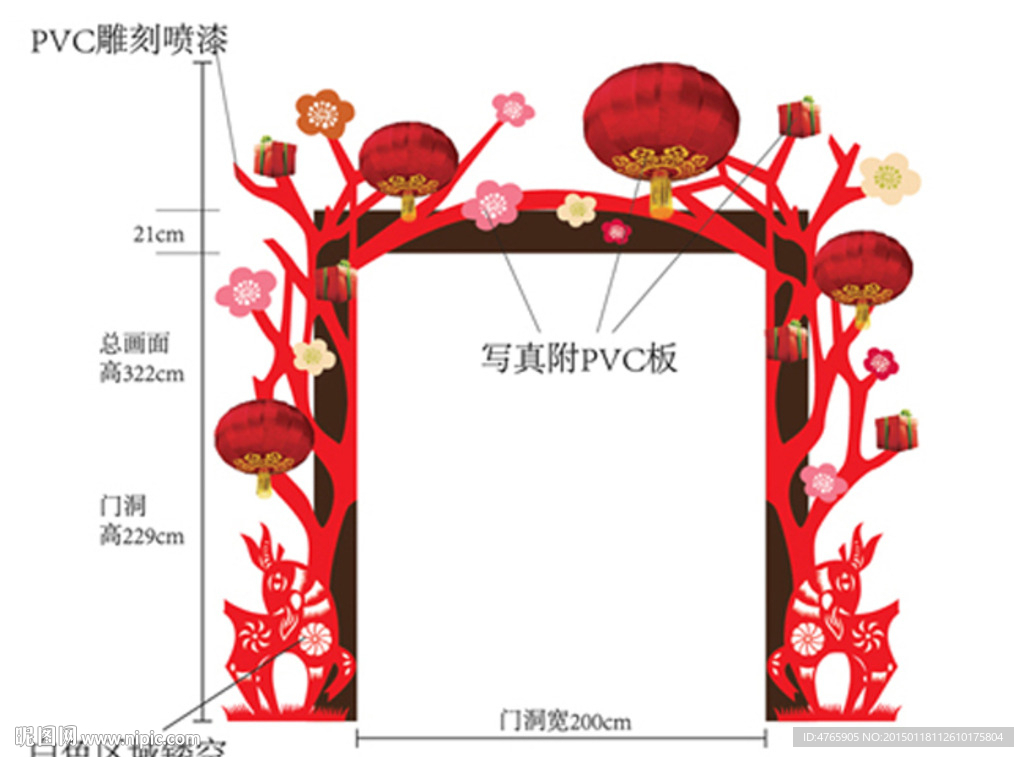 新年拱门新年美陈