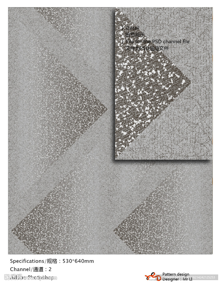 欧式花纹墙纸布艺 通道分层图