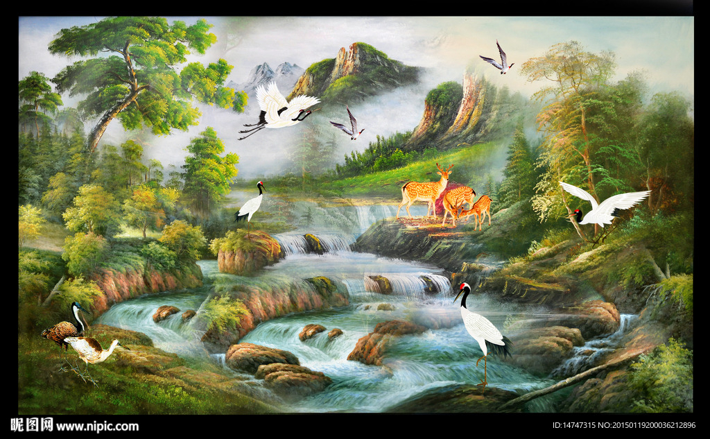 山水风景油画
