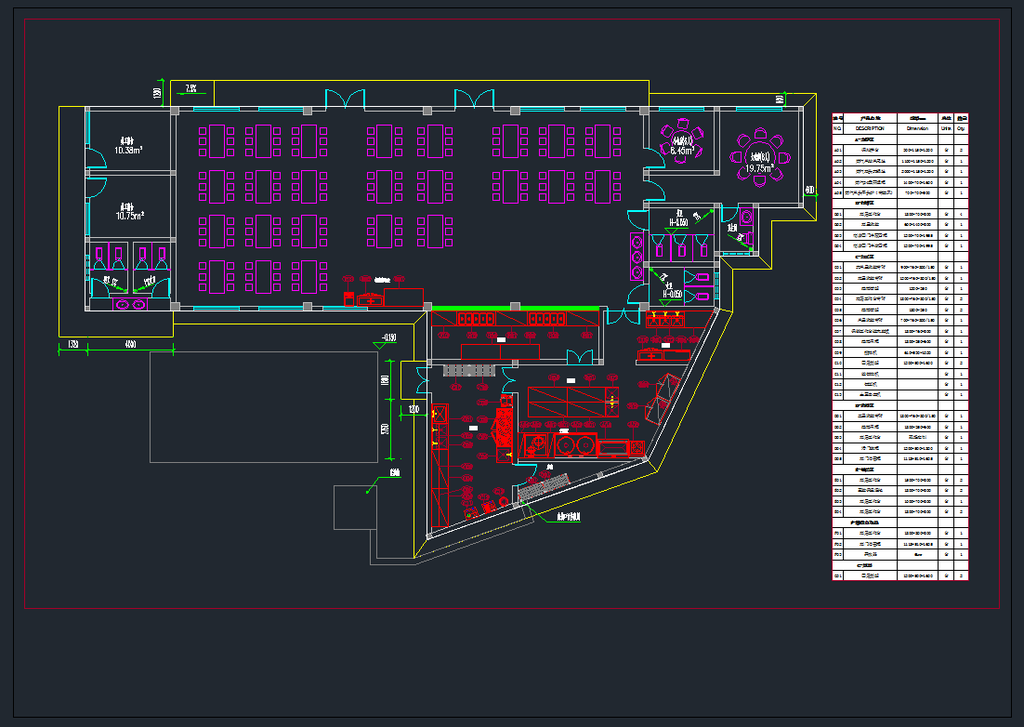 食堂厨房设备平面布置图