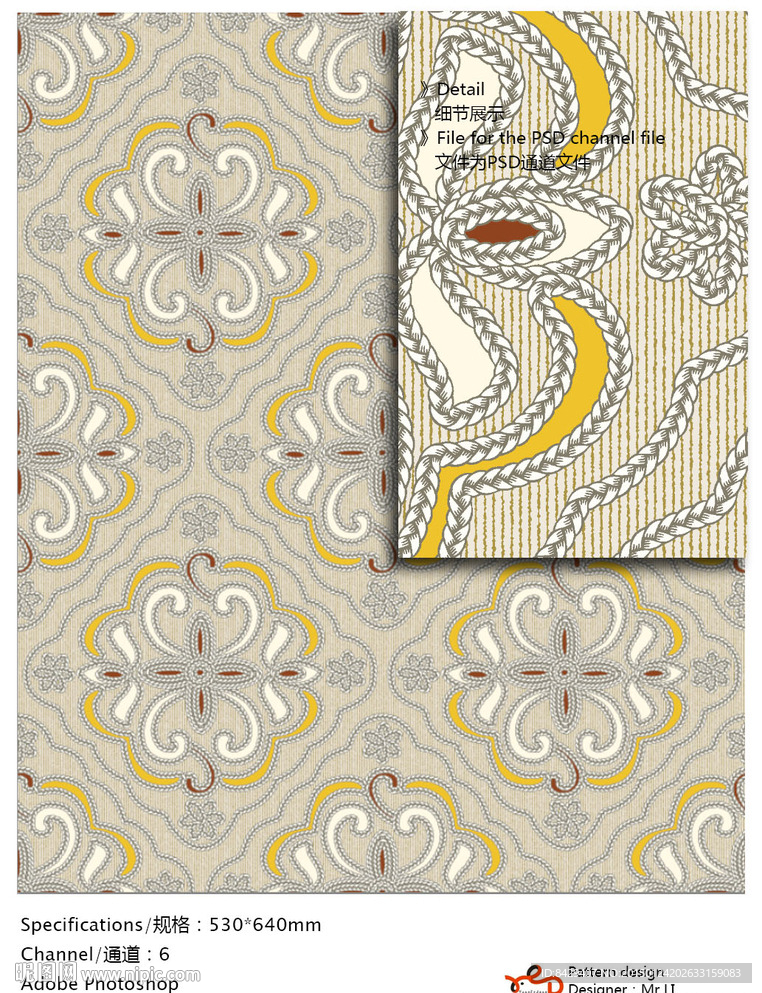 欧式花纹 墙纸布艺 通道分色