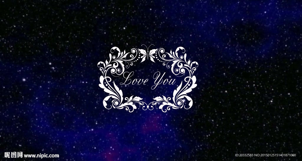 星空LOVE YOU视频素材