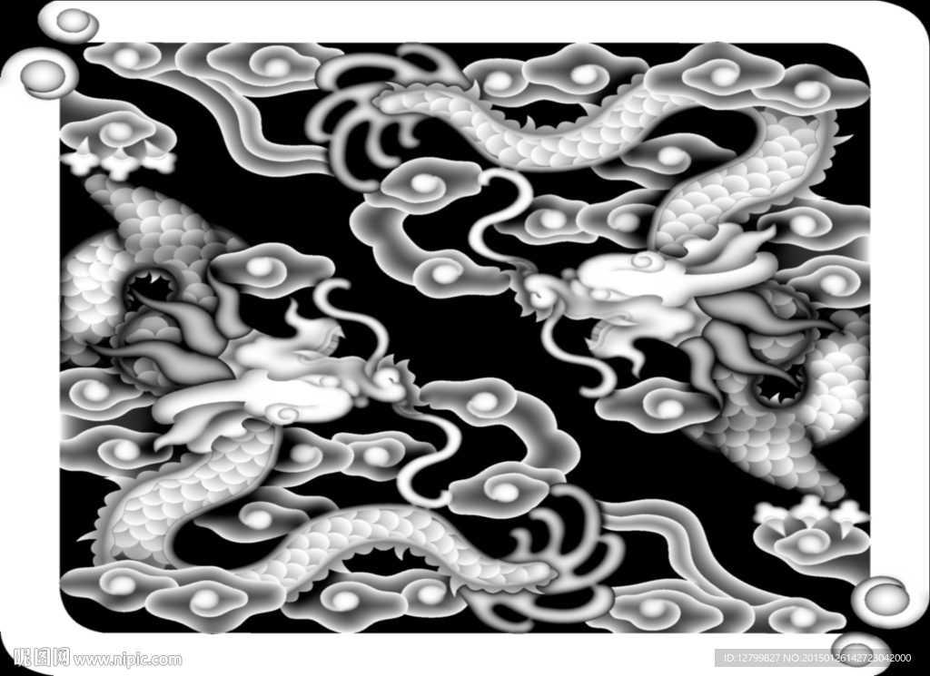 龙角灰度图