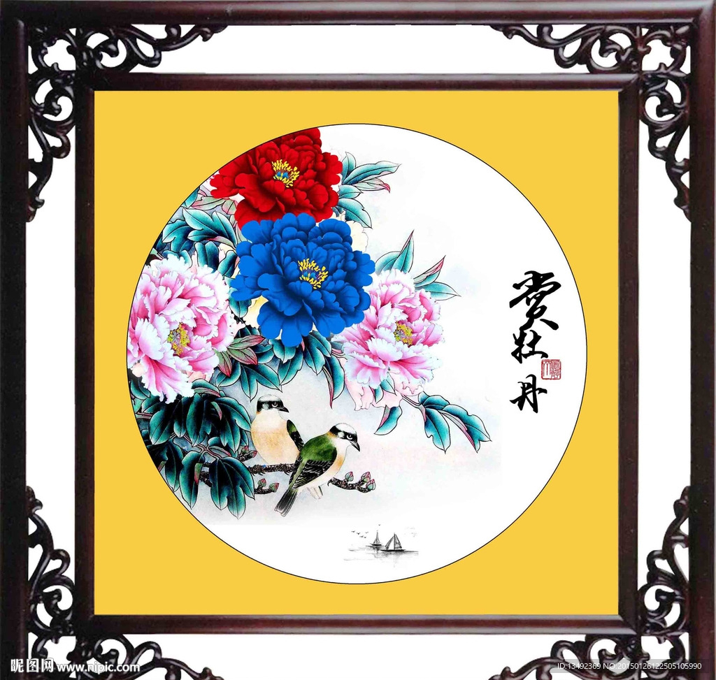 国画牡丹