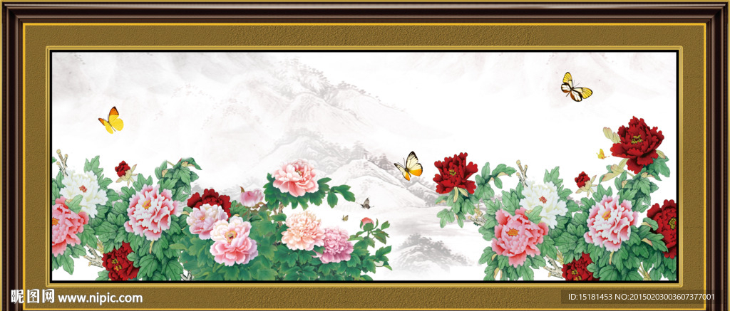 牡丹装饰画