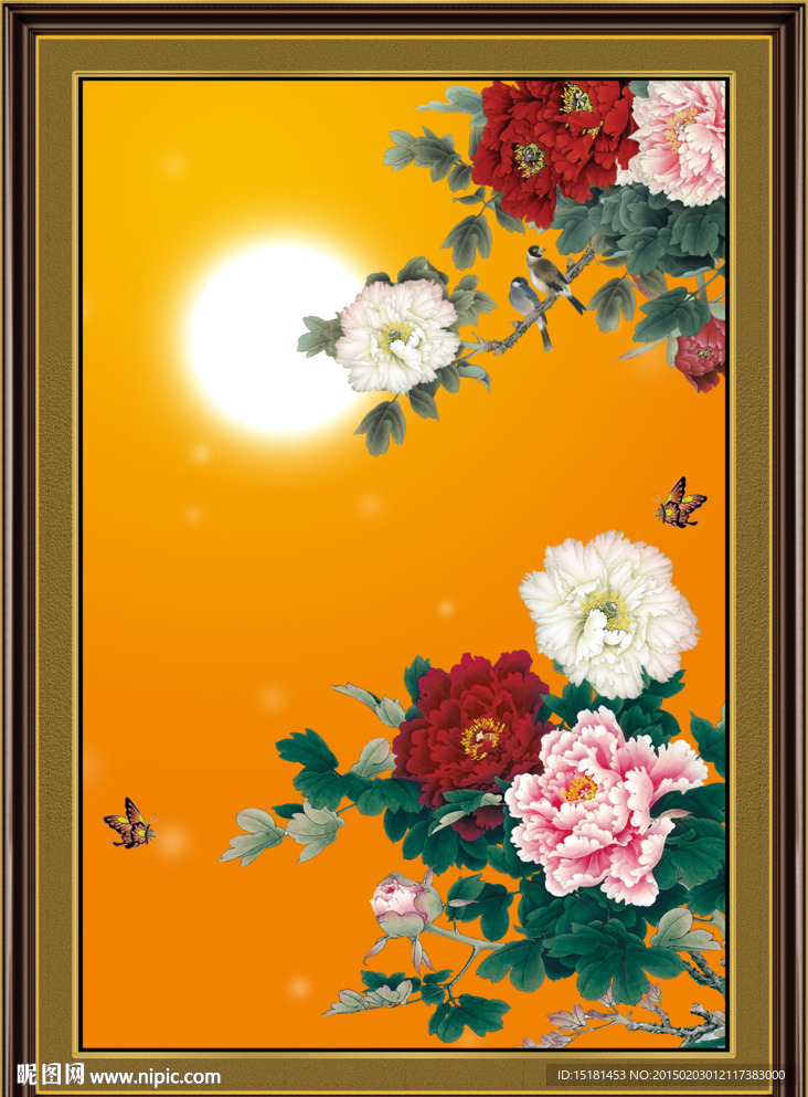 牡丹装饰画