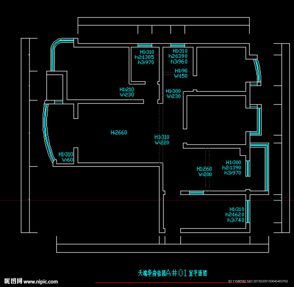 天逸华府-桂园CAD户型图