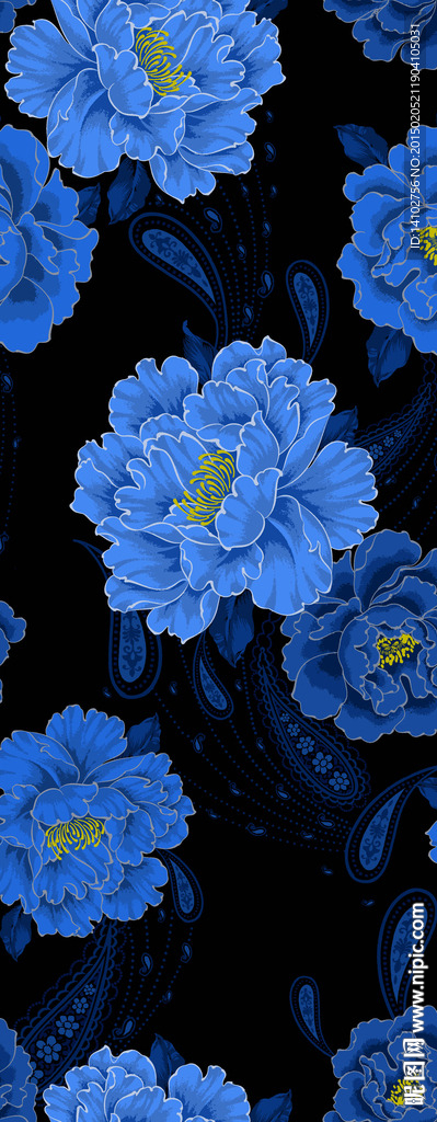 牡丹提花设计