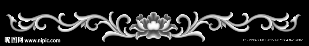 洋花灰度图