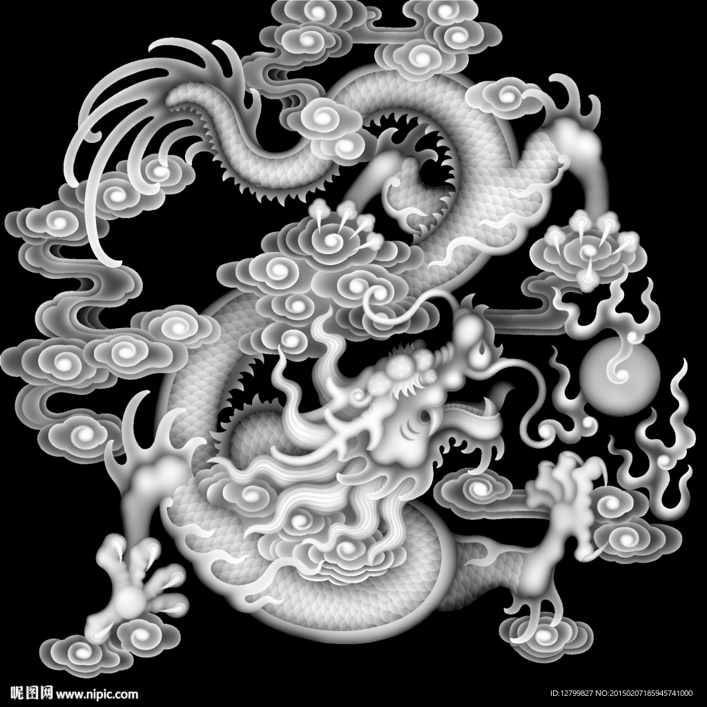 龙灰度图