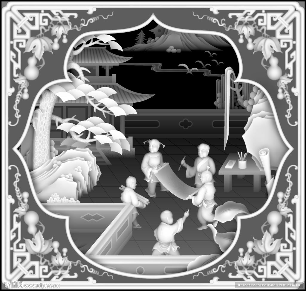 百子灰度图
