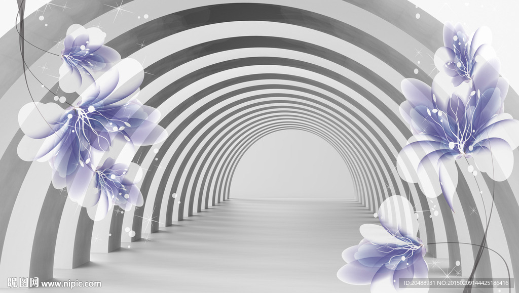 3D玉兰花