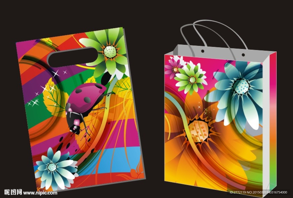 唯美花儿-手挽袋