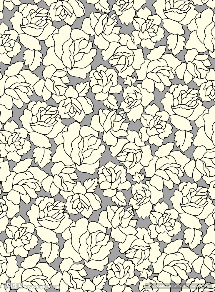 窗帘面料花型设计