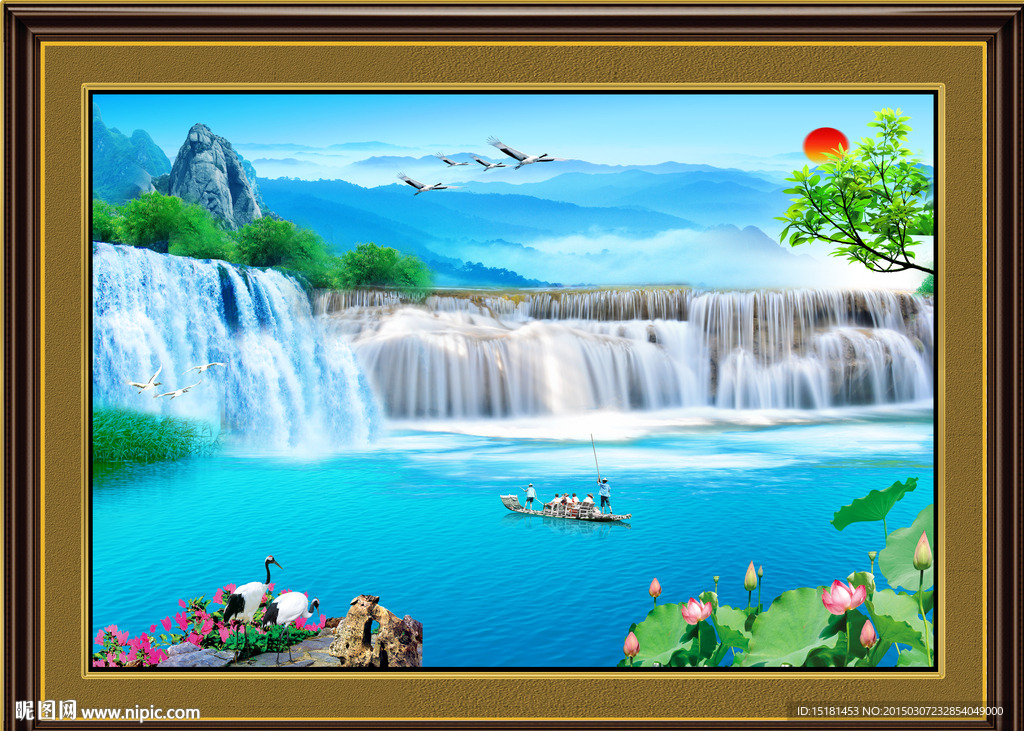 山水巨幅风景