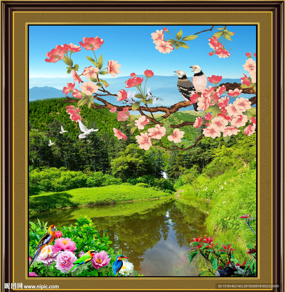 花鸟风景画