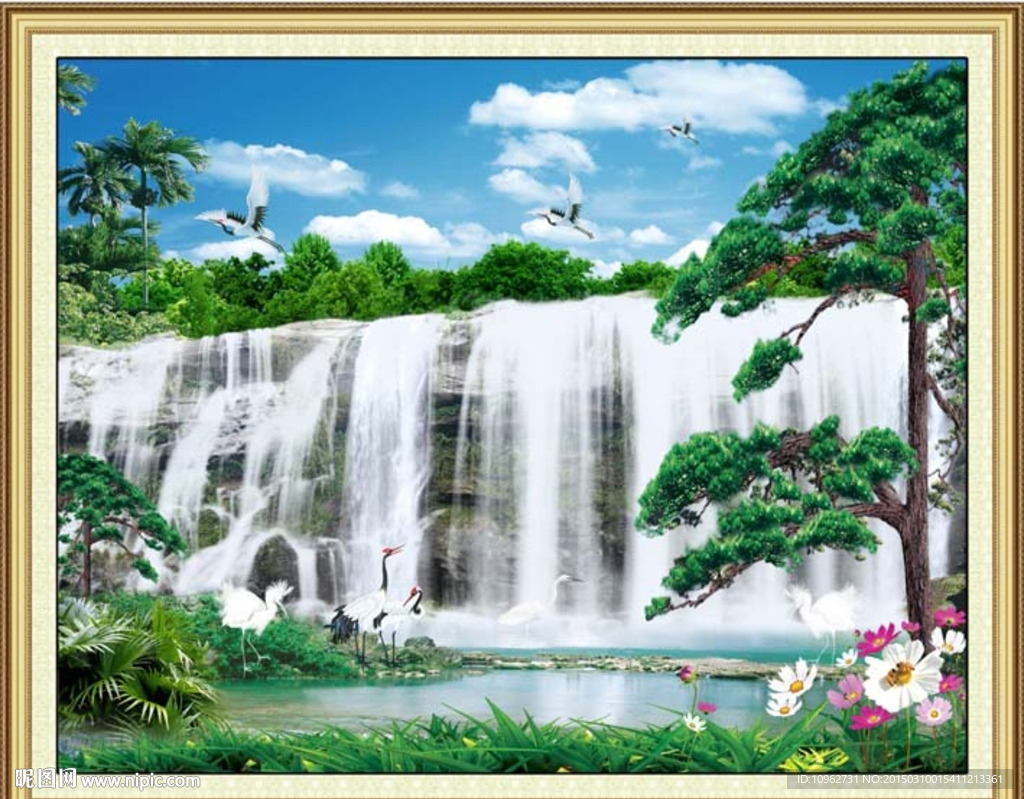 风景如画 中堂画