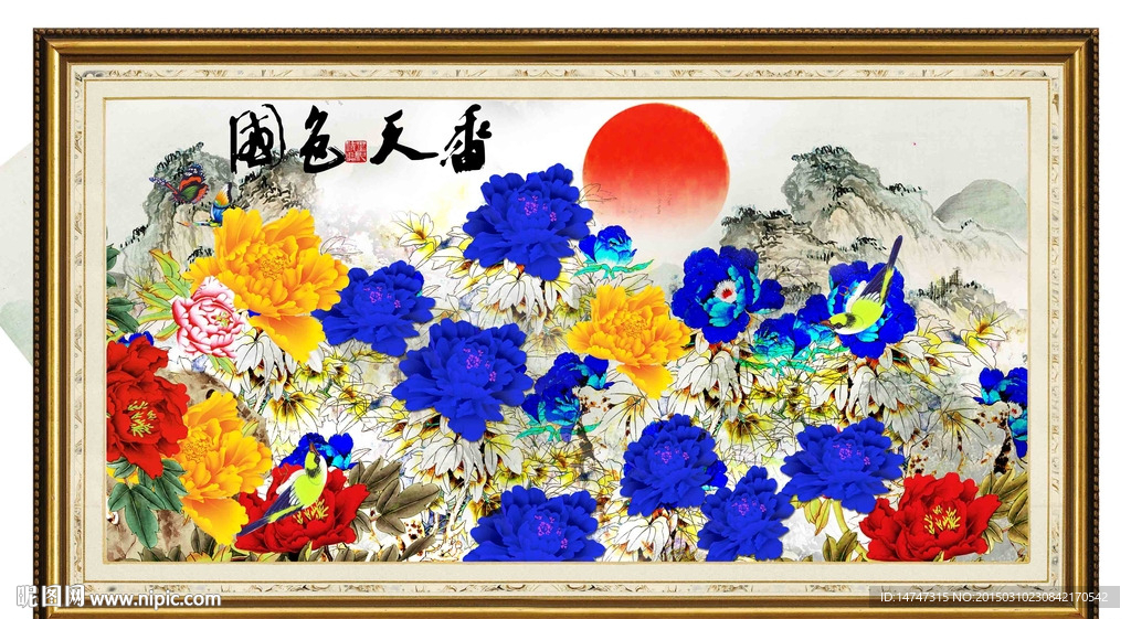 牡丹装饰画