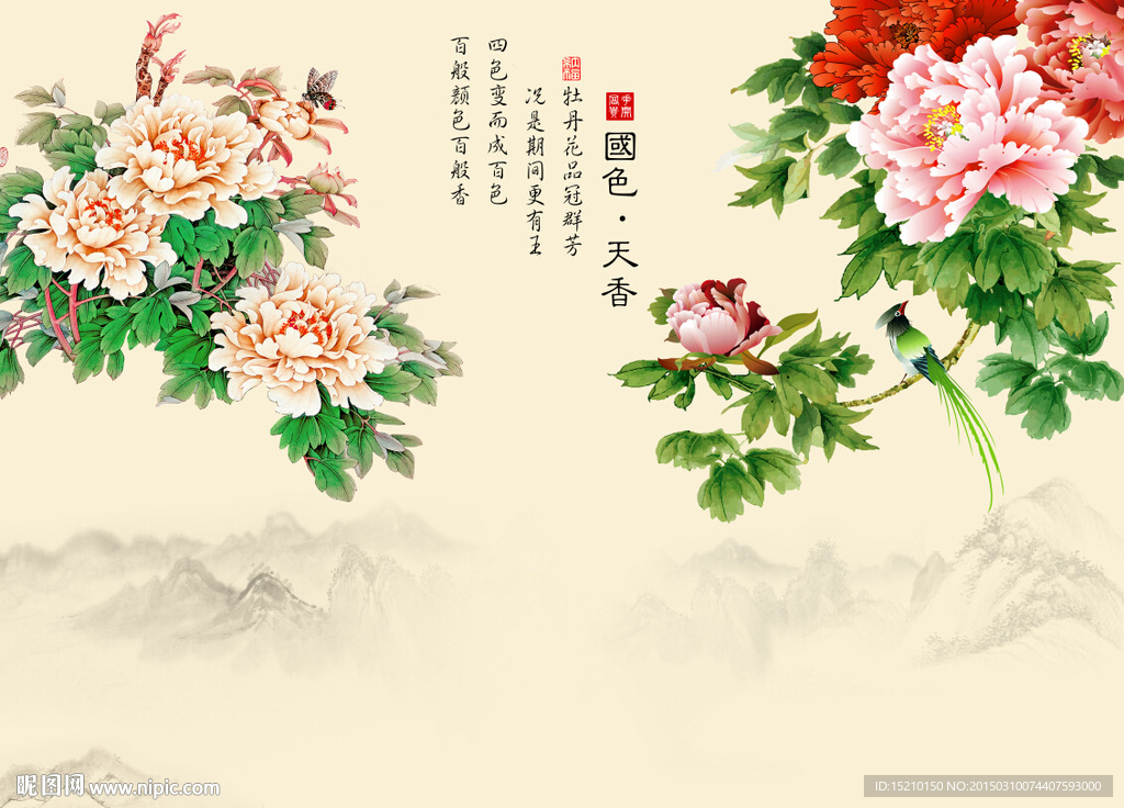 国色天香牡丹