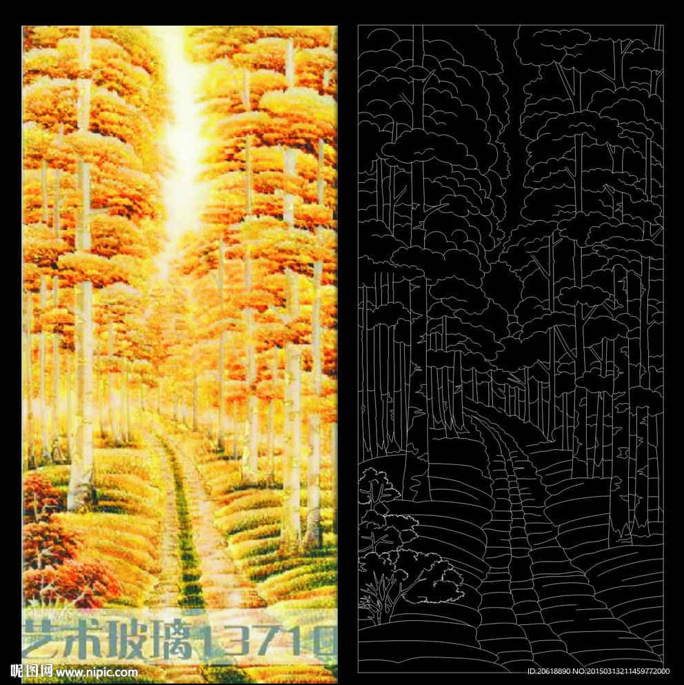 艺术玻璃 树