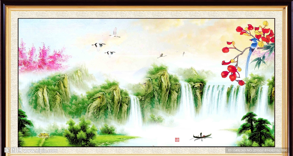油画山水