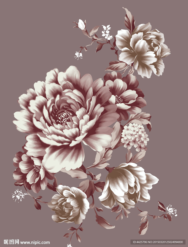 高清分层花卉