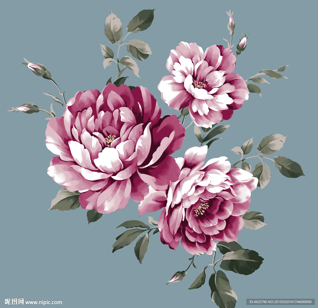 高清分层花卉