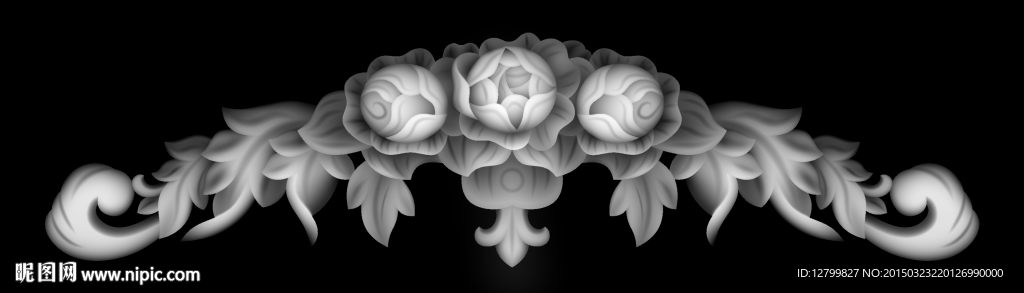洋花灰度图