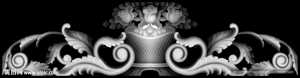 洋花灰度图