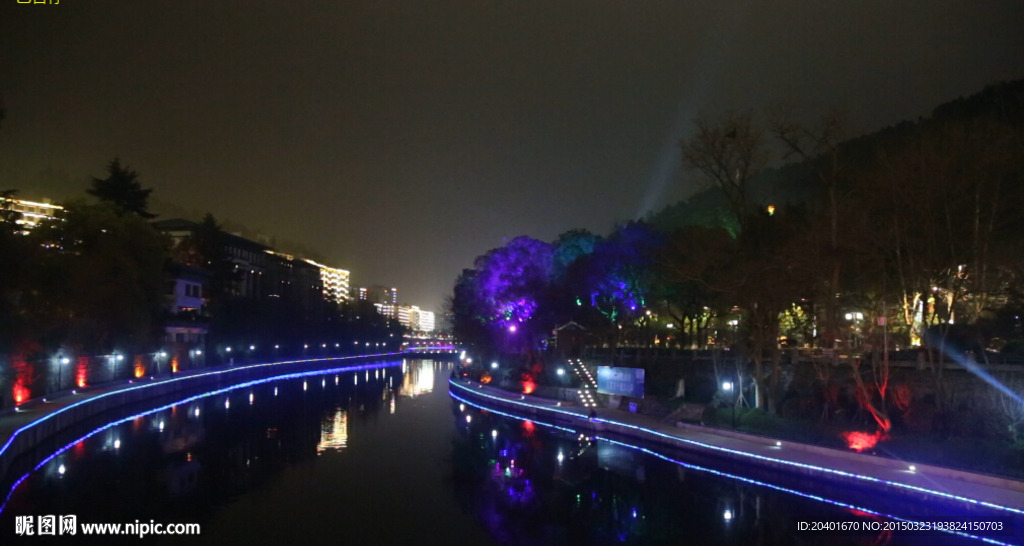 湘江河灯光夜景