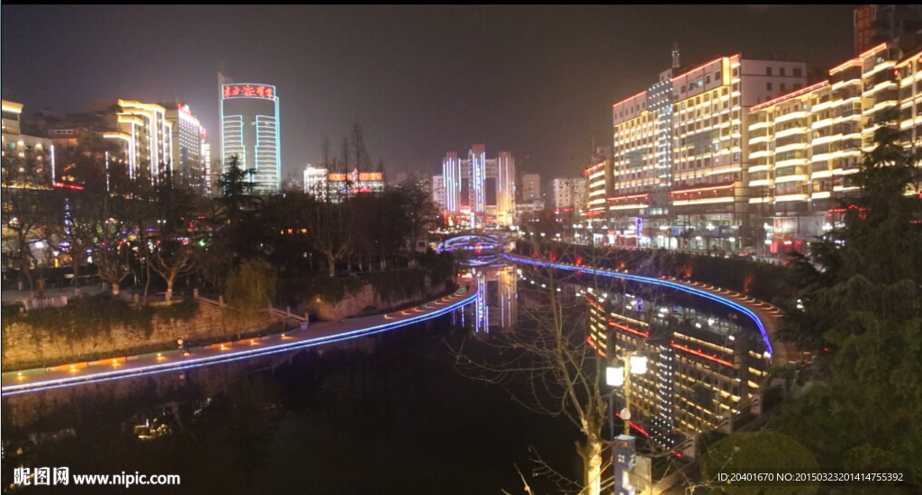 湘江河沿岸夜景