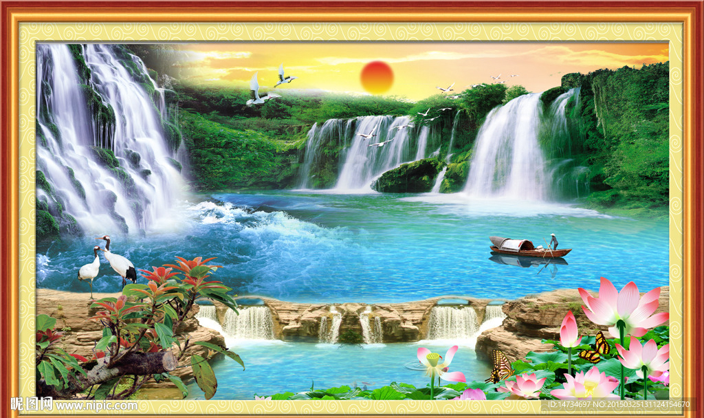 山水画  山水风景