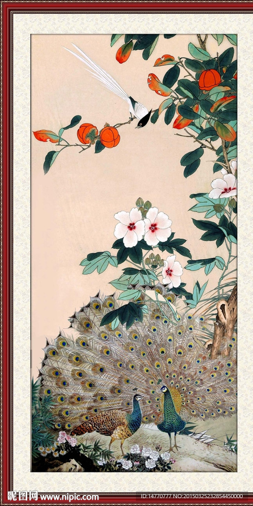 孔雀装饰画