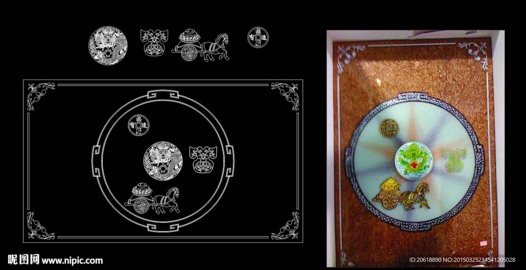 中华文化 铜钱马拉车