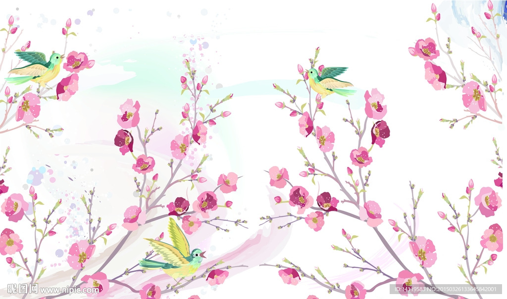 淡彩梅花