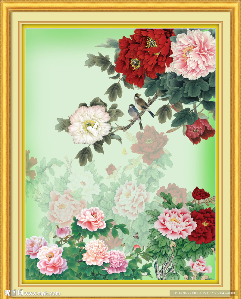 牡丹装饰画
